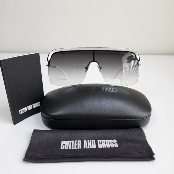 CUTLER AND GROSS CG1328S 002 WOMEN\'S BLACK/WHITE SUNGLASSES